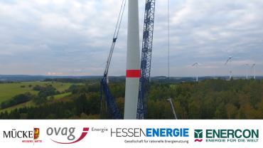 Wind turbine E-115 Enercon für OVAG set up